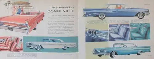 Pontiac Modellprogramm &quot;People going place are going&quot; 1959 Automobilprospekt