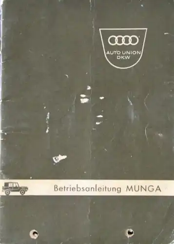 DKW Munga Auto-Union Geländewagen 1963 Betriebsanleitung
