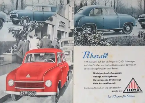 Lloyd 300 &quot;Der Wagen für Dich&quot; 1951 Automobilprospekt
