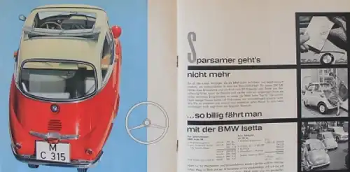 BMW Isetta Werbekonvolut 1959 Automobilprospekt