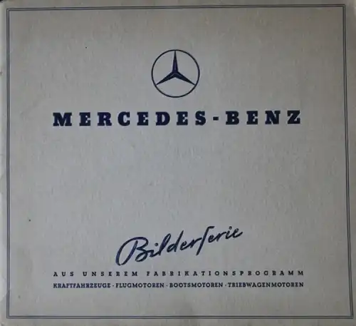 Mercedes-Benz &quot;Bilderserie - Aus unserem Fabrikaktionsprogramm&quot; Mappe mit 12 Gotschke-Zeichnungen 1940