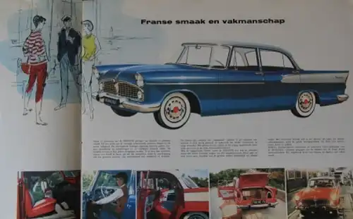 Simca Vedette Modellprogramm 1959 Automobilprospekt