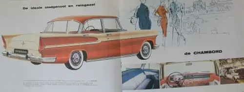 Simca Vedette Modellprogramm 1959 Automobilprospekt