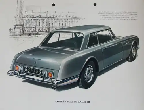 Facel Vega III 10 CV 1963 Automobilprospekt