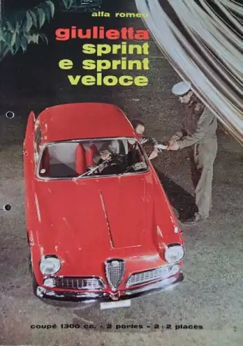 Alfa Romeo Giulietta Sprint Veloce 1960 Automobilprospekt Alfa Romeo Giulietta Sprint Veloce 1960 Automobilprospekt