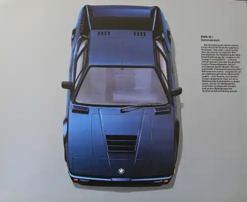 BMW M 1 Modellprogramm 1978 Automobilprospekt