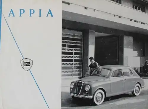 Lancia Appia Modellprogramm 1954 Automobilprospekt
