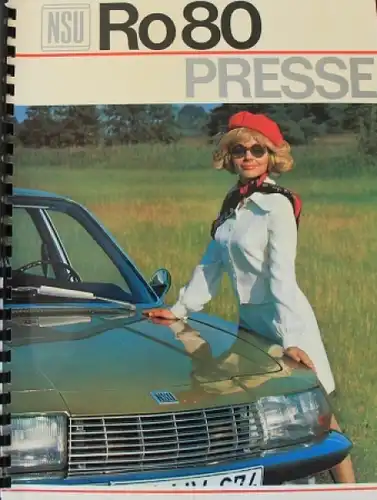 NSU RO 80 Modellprogramm 1968 Automobil-Pressemappe