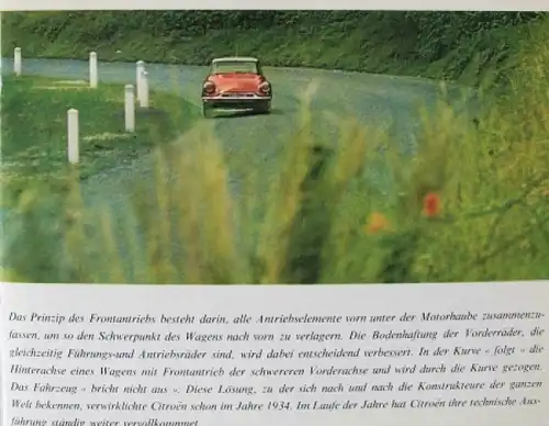 Citroen ID &quot;Sicher, bequem, schnell&quot; 1963 Automobilprospekt