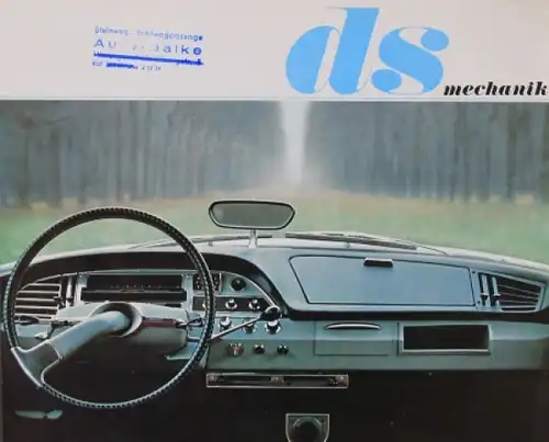 Citroen DS Mechanik 1964 Automobilprospekt