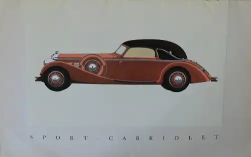 Horch 850 Modellprogramm 1936 Reuters-Motive Automobilprospekt