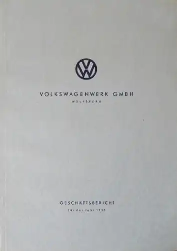 Volkswagen Geschäftsbericht 1957 VW-Werkschronik