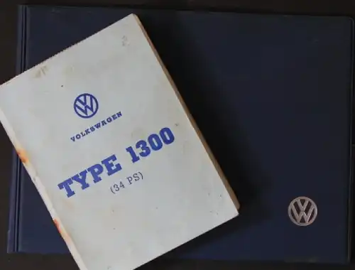 Volkswagen Käfer 1300 Typenschein 1970 in VW-Kunststoffmappe Betriebsanleitung