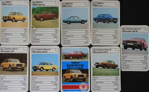 Altenburger &quot;BMW kontra Mercedes&quot; Kartenspiel 1974