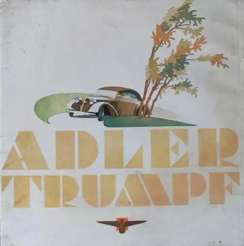 Adler Trumpf Modellprogramm 1935 Reuters Zeichnungen Automobilprospekt