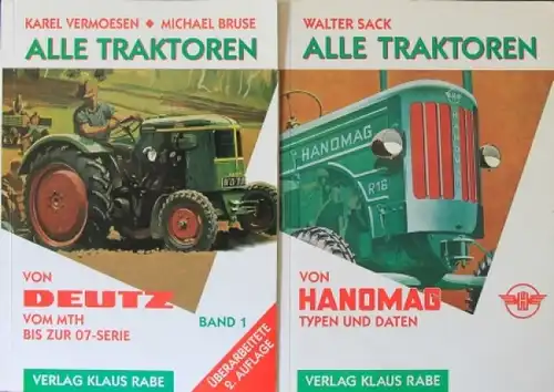 Sack Vermoesen &quot;Alle Traktoren - Von Deutz bis Hanomag&quot; 2 Bände Traktor-Historie 1996