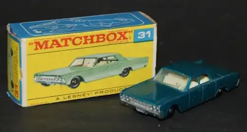 Matchbox Lesney Lincoln Continental 1964 Metallmodell in Originalbox