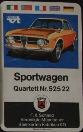 Schmid Spiele &quot;Sportwagen&quot; Kartenspiel 1968