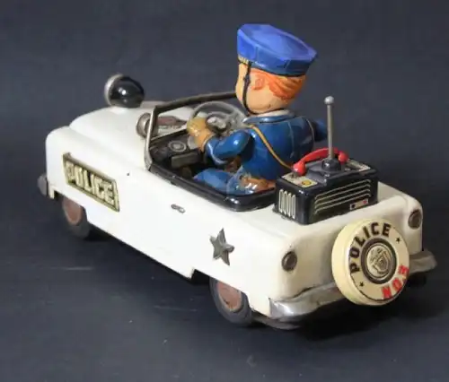 Bandai Police-Car No.3 mit Fahrer 1960 Metallmodell