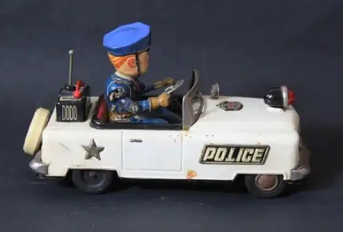 Bandai Police-Car No.3 mit Fahrer 1960 Metallmodell
