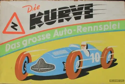 Abel-Klinger Spiel &quot;Die Kurve - Das grosse Auto-Rennspiel&quot; Motorsport-Brettspiel 1950