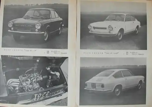 Abarth Fiat 1000 OT Coupe 1969 Automobilprospekt