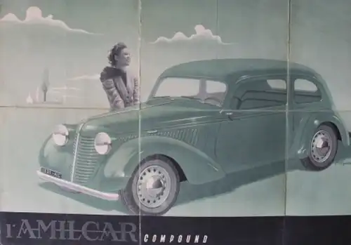 Amilcar Compound Modellprogramm 1939 Automobilprospekt