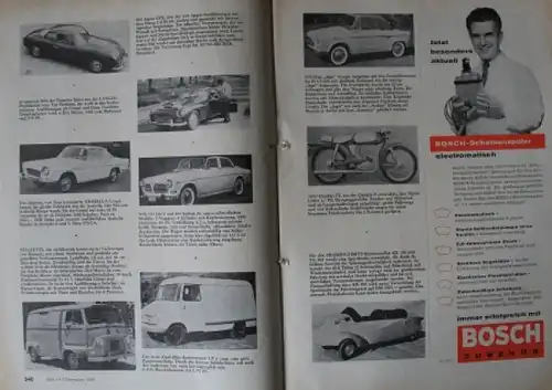 &quot;Die Automobil-Wirtschaft&quot; Kraftfahrzeug-Magazin 1959 zwei Ausgaben