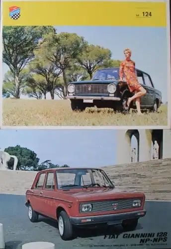 Giannini Carrozzeria Typo 124-26-128 drei Automobilprospekte 1972