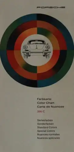 Porsche 365 C Farbkarte 1964 Automobilprospekt