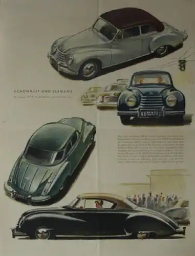 DKW Sonderklasse Modellprogramm 1953 Automobilprospekt