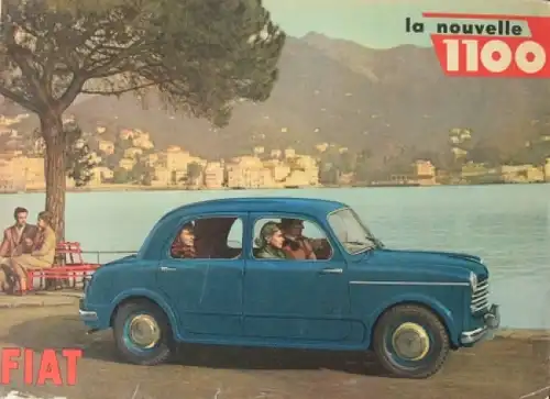 Fiat 1100 Modellprogramm 1950 Automobilprospekt