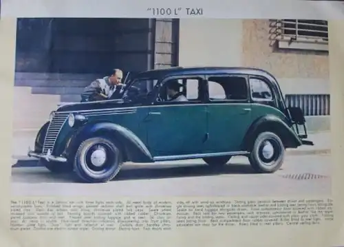 Fiat 1100 Saloon 1948 Automobilprospekt