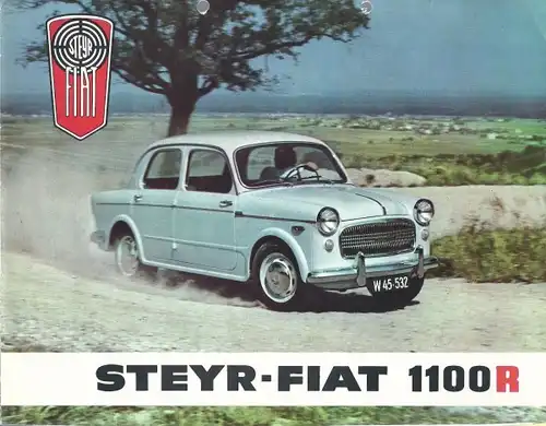 Steyr-Fiat 1100 R Modellprogramm 1958 Automobilprospekt