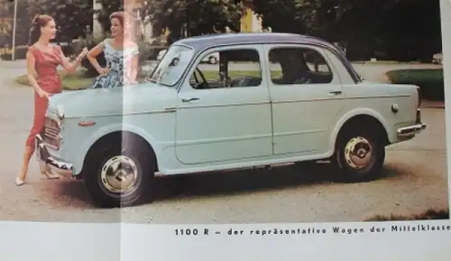 Steyr-Fiat 1100 R Modellprogramm 1958 Automobilprospekt