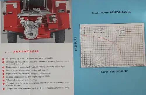 Land-Rover Fire Engines 1954 Automobilprospekt