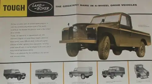 Land-Rover &quot;The Worlds most versatile vehicle&quot; 1956 Automobilprospekt