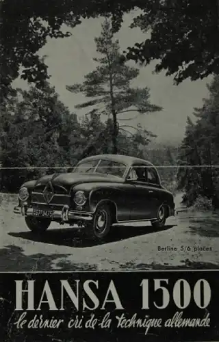 Borgward Hansa 1500 Modellprogramm 1951 Automobilprospekt