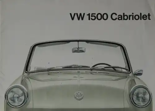 Volkswagen 1500 Cabriolet Modellprogramm 1962 Automobilprospekt