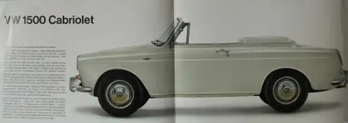 Volkswagen 1500 Cabriolet Modellprogramm 1962 Automobilprospekt