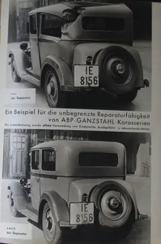 Ambi Budd Presswerk &quot;Glückliche Reise&quot; Imagebrochure 1934