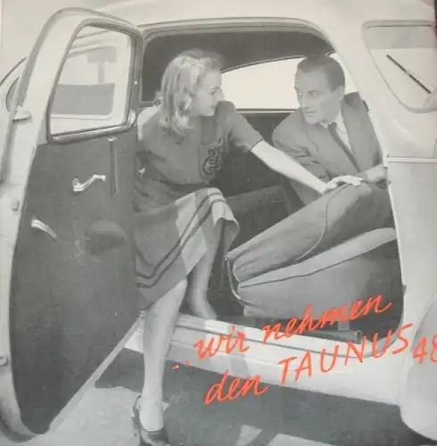 Ford Taunus Modellprogramm 1948 Automobilprospekt