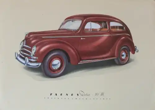 Ford Taunus 1o M Delux 1951 Automobiliprospekt
