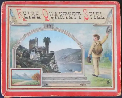 Reise Quartett Spiel &quot;Deutschland&quot; in Originalbox 1900