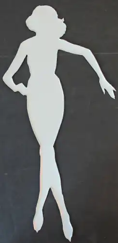Veedol Pin-Up Girl Werbe-Blech-Figur 1968