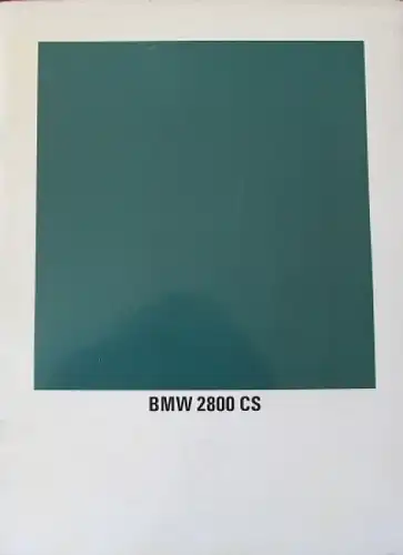 BMW 2800 CS Modellprogramm 1969 Automobilprospekt