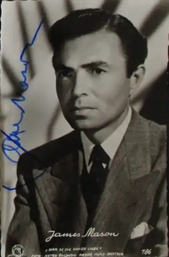 James Mason original signierte Autogrammkarte 1953
