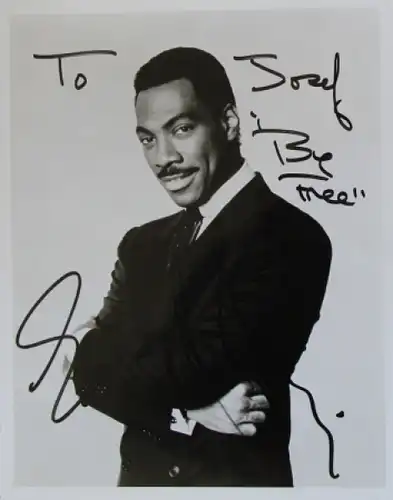 Eddie Murphy original signierte Autogrammkarte 1986