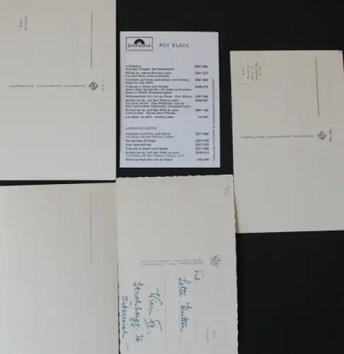 Signierte Autogrammkarten von 11 verschiedenen Künstlern 1952-1976