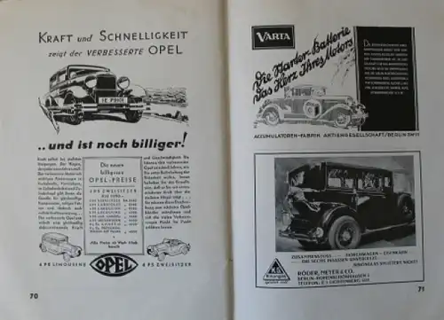 Schur &quot;Der Weg zum Führerschein&quot; Fahrzeugtechnik 1930